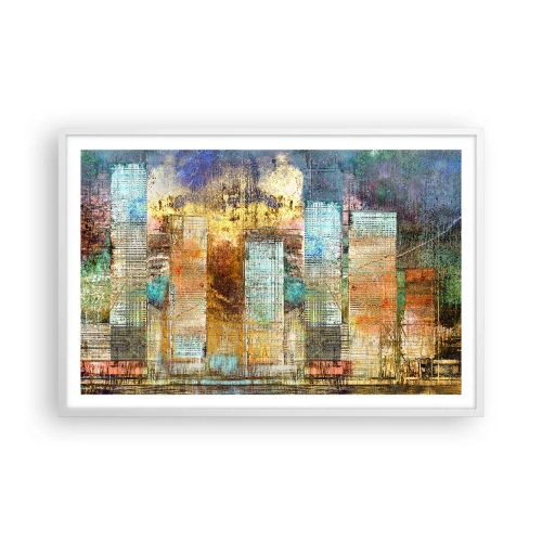 Poster in white frmae - Sunny Metropolis - 91x61 cm