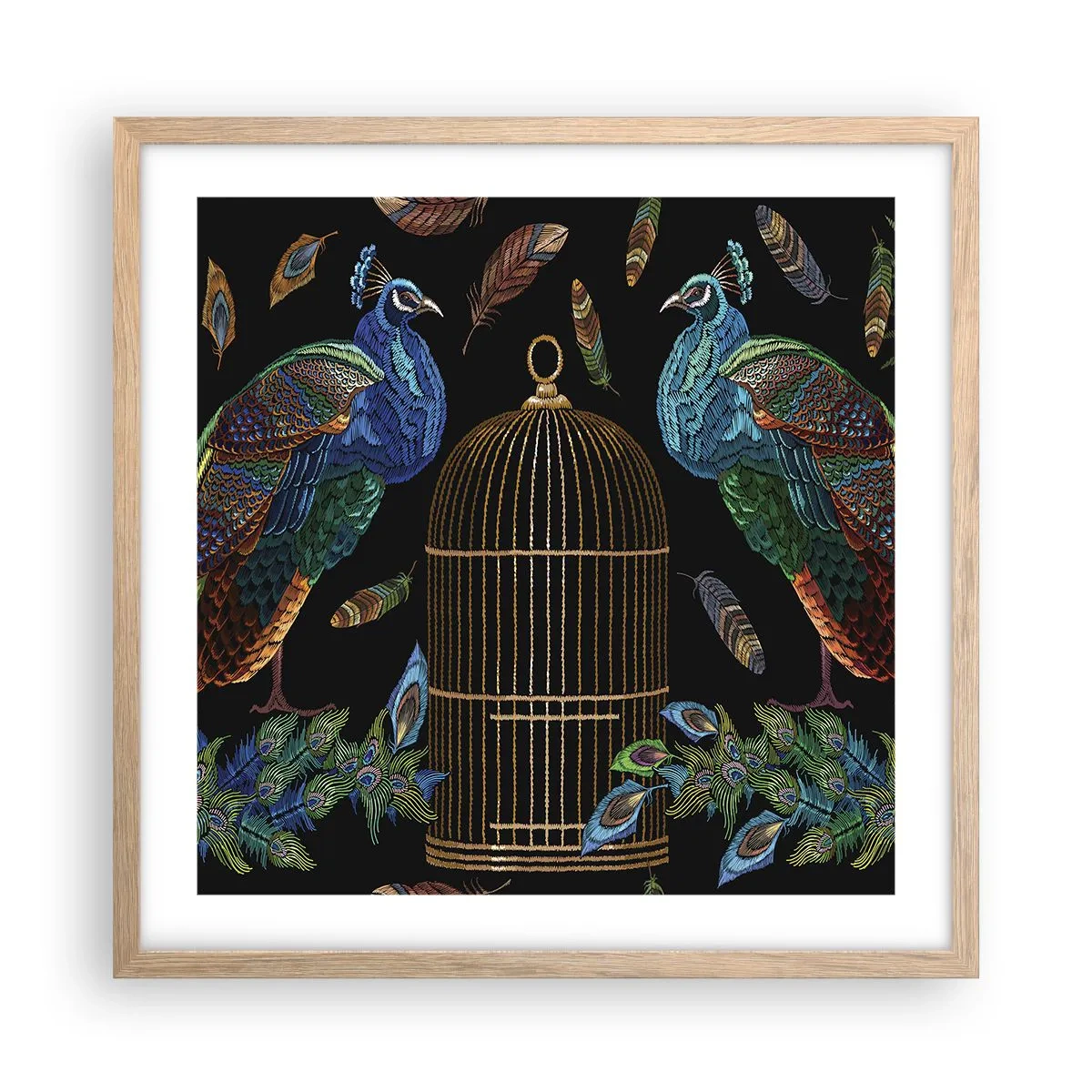 Poster in light oak frame - In Royal Robes - 50x50 cm