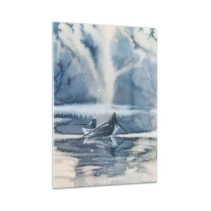 Glass picture - Fishermen in Their Paradise - 50x70 cm