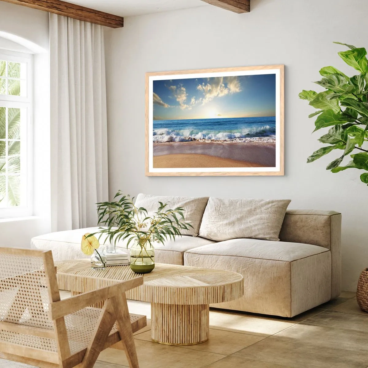 Poster in light oak frame - Moving Still - 40x30 cm