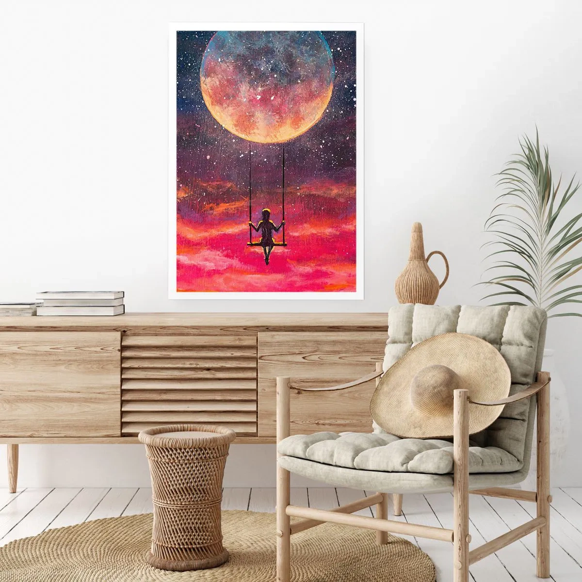Poster - Swinging in the Clouds - 50x70 cm