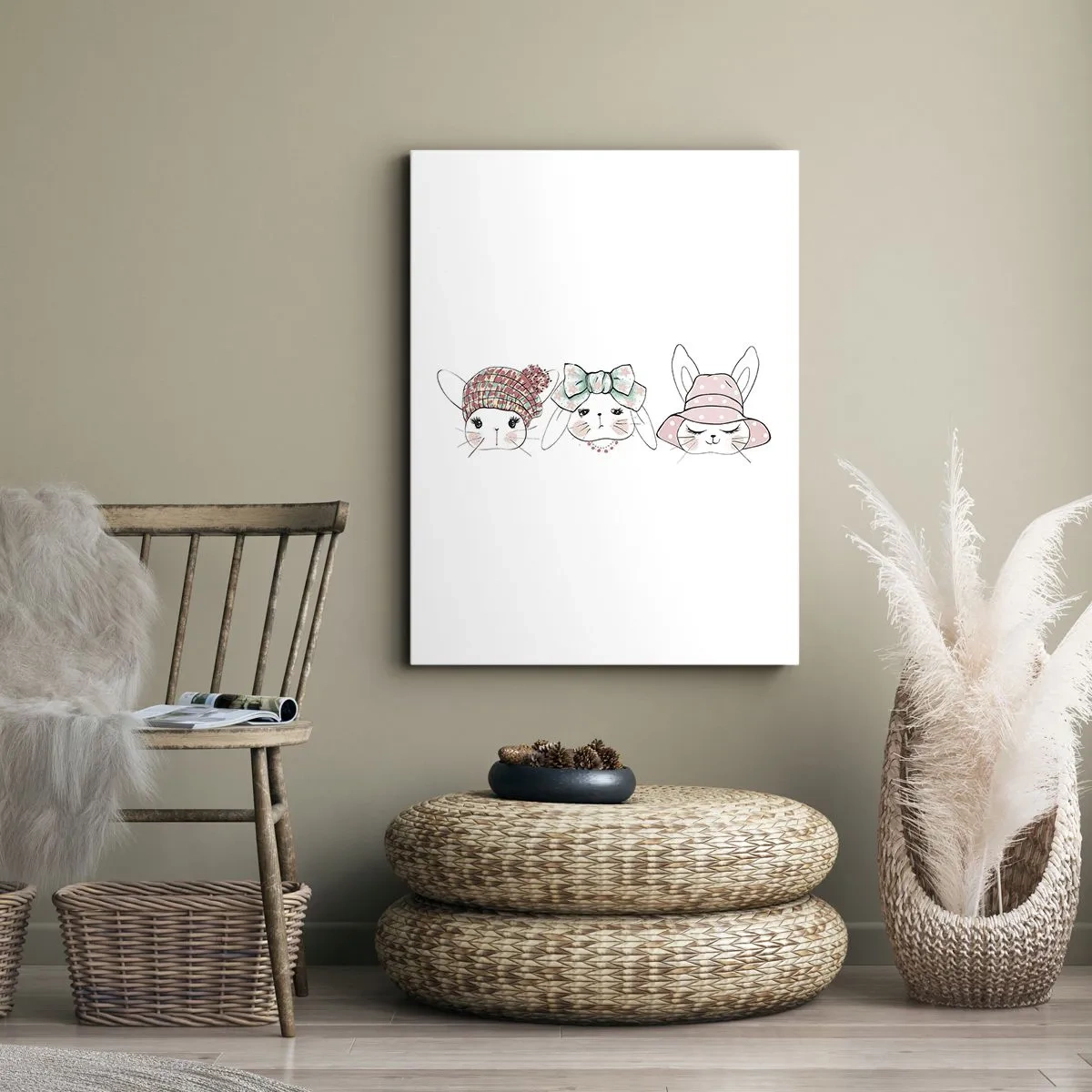 Canvas picture - Pensive Sad Cheerful - 45x80 cm