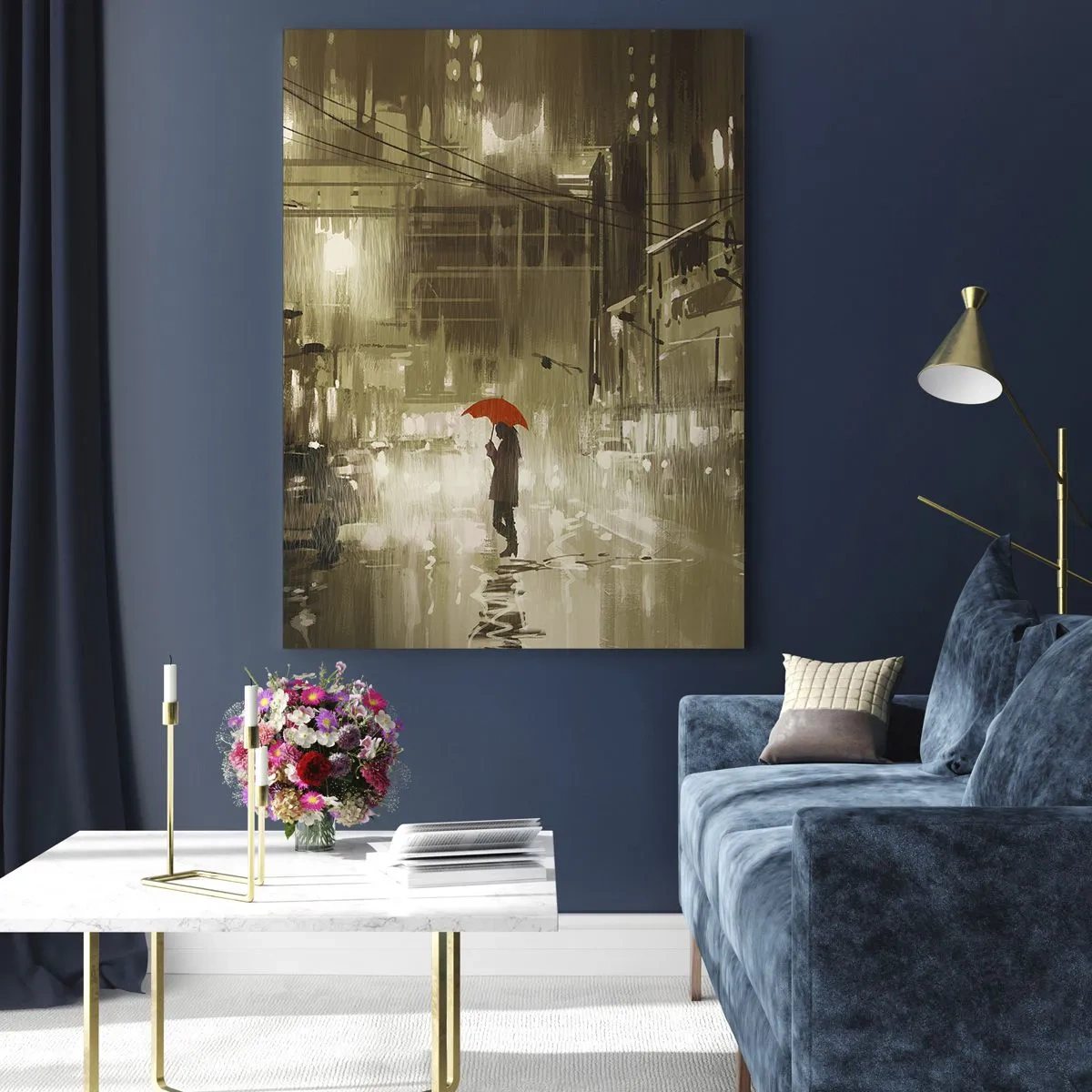 Glass picture - Alone But Not Lonely - 50x70 cm