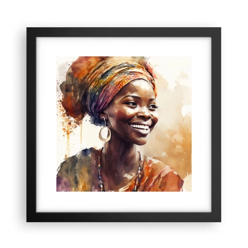 Poster in black frame - African Queen - 30x30 cm