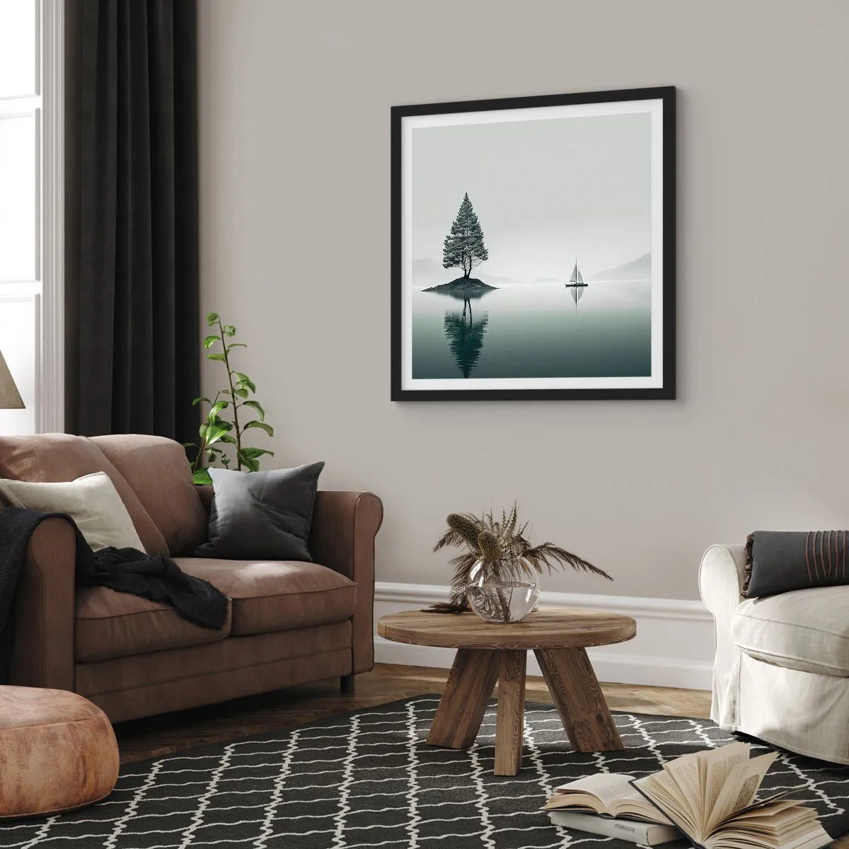 Poster in black frame - Daydreaming - 30x30 cm