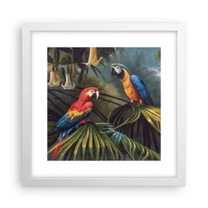 Poster in white frmae - Romanticism in Tropics - 30x30 cm