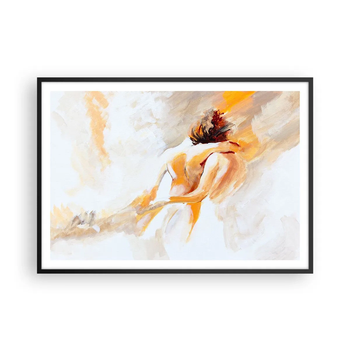 Poster in black frame - Heavenly Embrace - 100x70 cm