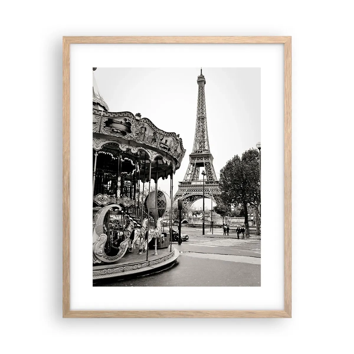 Poster in light oak frame - Such Fun Only in Paris - 40x50 cm