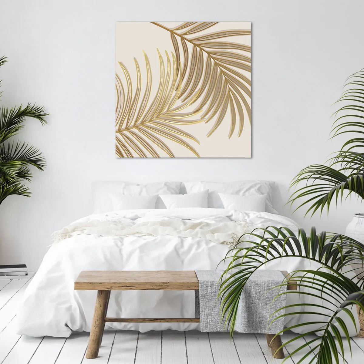 Canvas picture - Golden Palm! - 60x60 cm