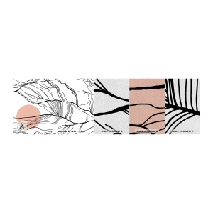 Photo Wallpaper Sample Premium Sand - In a Web of Twigs - Abstraction, Graphics, Design - 100x30 cm