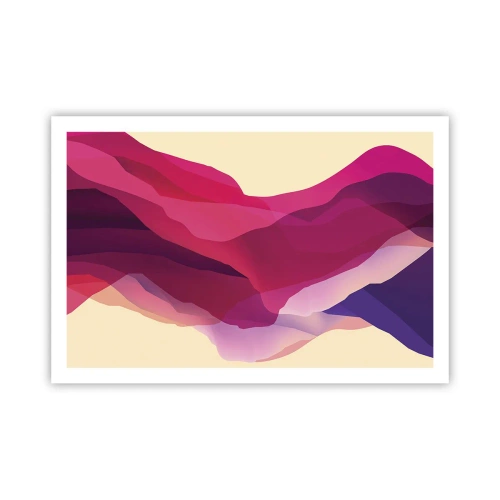 Poster - Waves of Purple - 91x61 cm