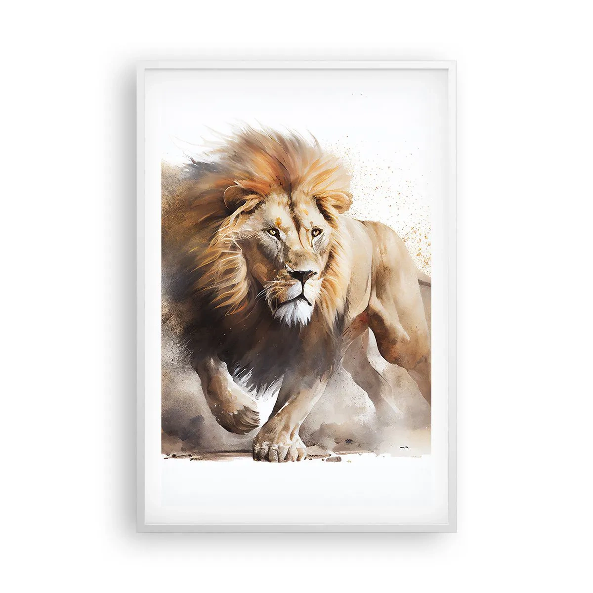 Poster in white frmae - King is on the Move - 61x91 cm