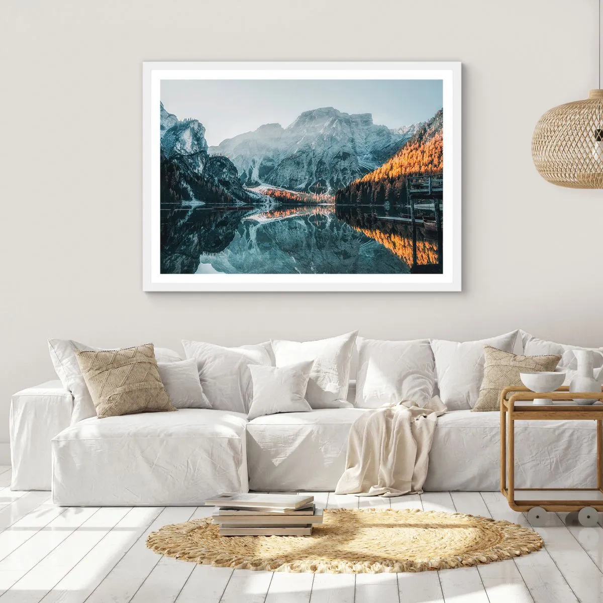 Poster in white frmae - Mirror Landscape - 40x30 cm