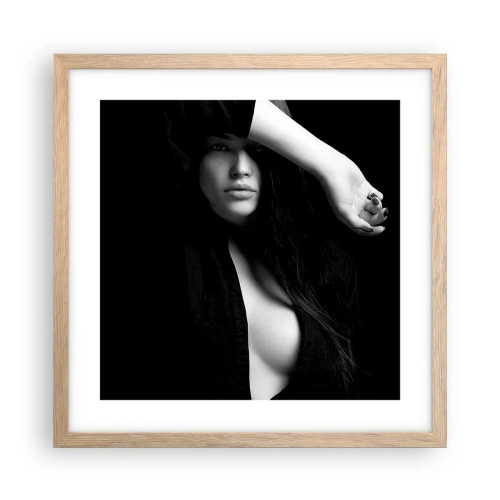 Poster in light oak frame - School of Seduction - 40x40 cm