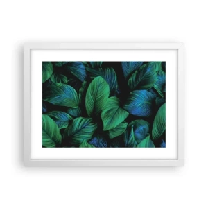Poster in white frmae - In a Green Crowd - 40x30 cm
