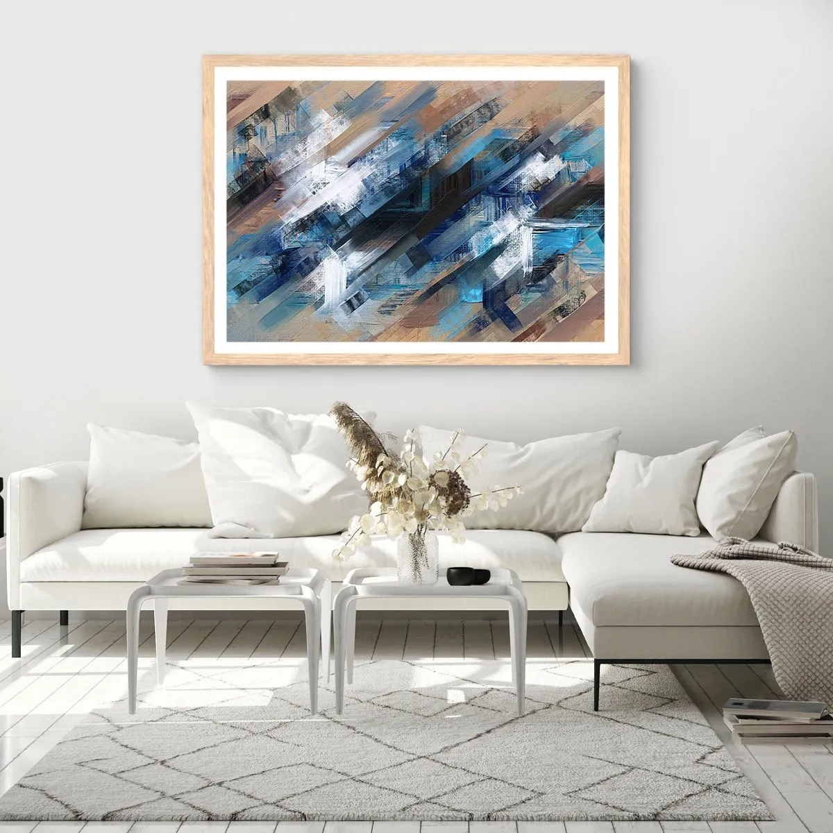 Poster in light oak frame - On the Blue Slant - 70x50 cm