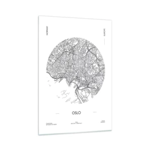 Glass picture - Anatomy of Oslo - 70x100 cm