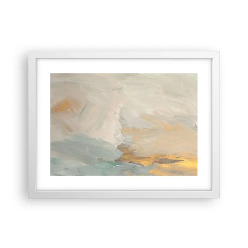 Poster in white frmae - Abstract: Land of Gentleness - 40x30 cm