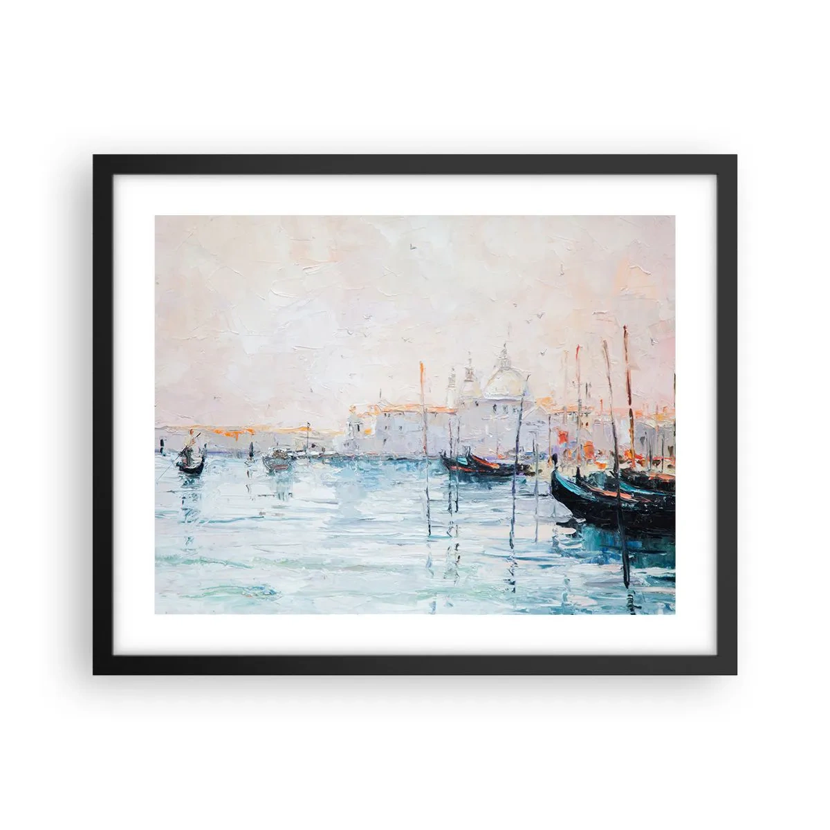 Poster in black frame - Behind Water behind Fog - 50x40 cm