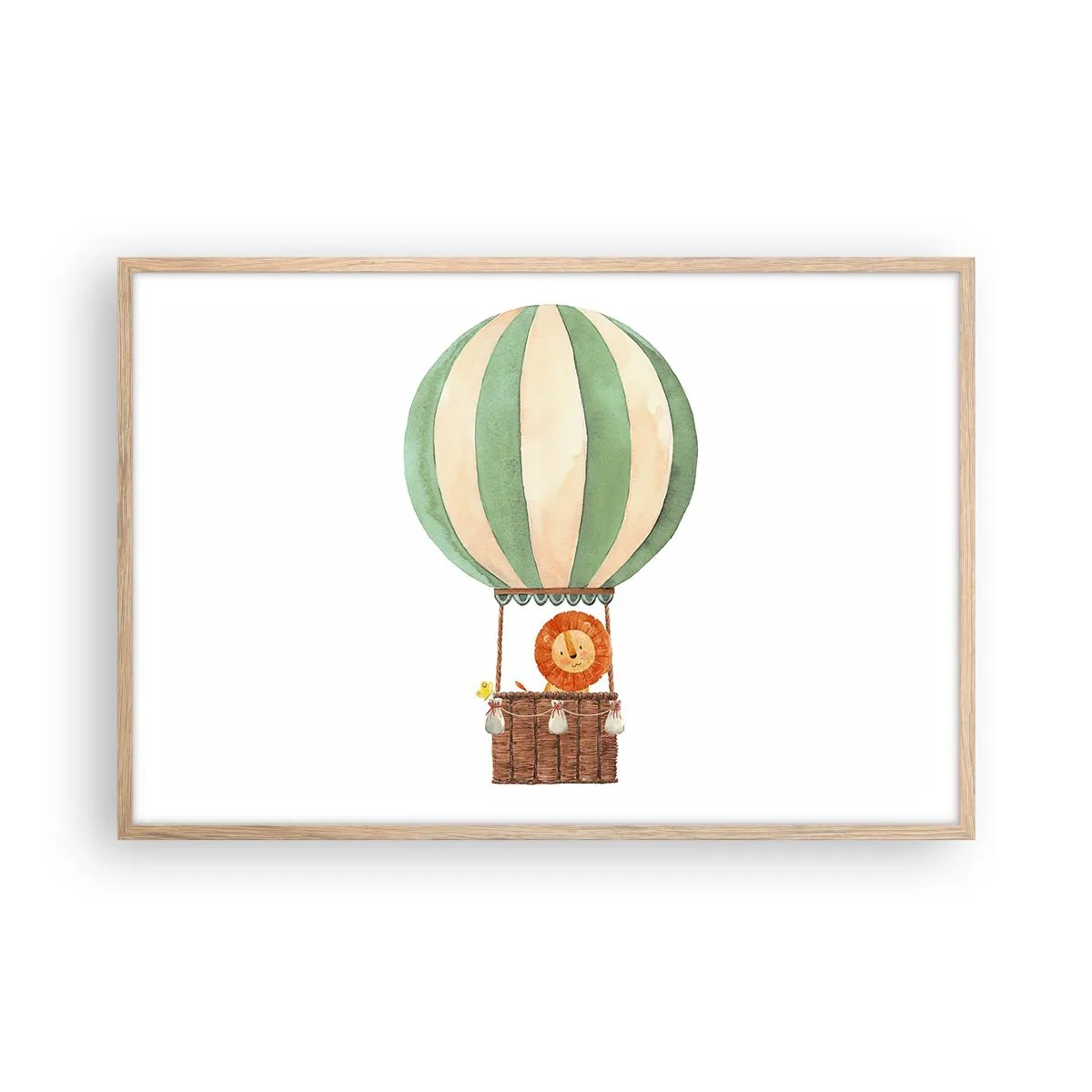 Poster in light oak frame - Leon's Adventures - 91x61 cm