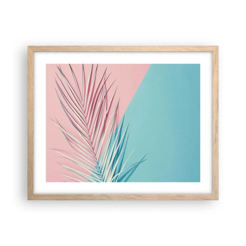 Poster in light oak frame - Tropical impression - 50x40 cm