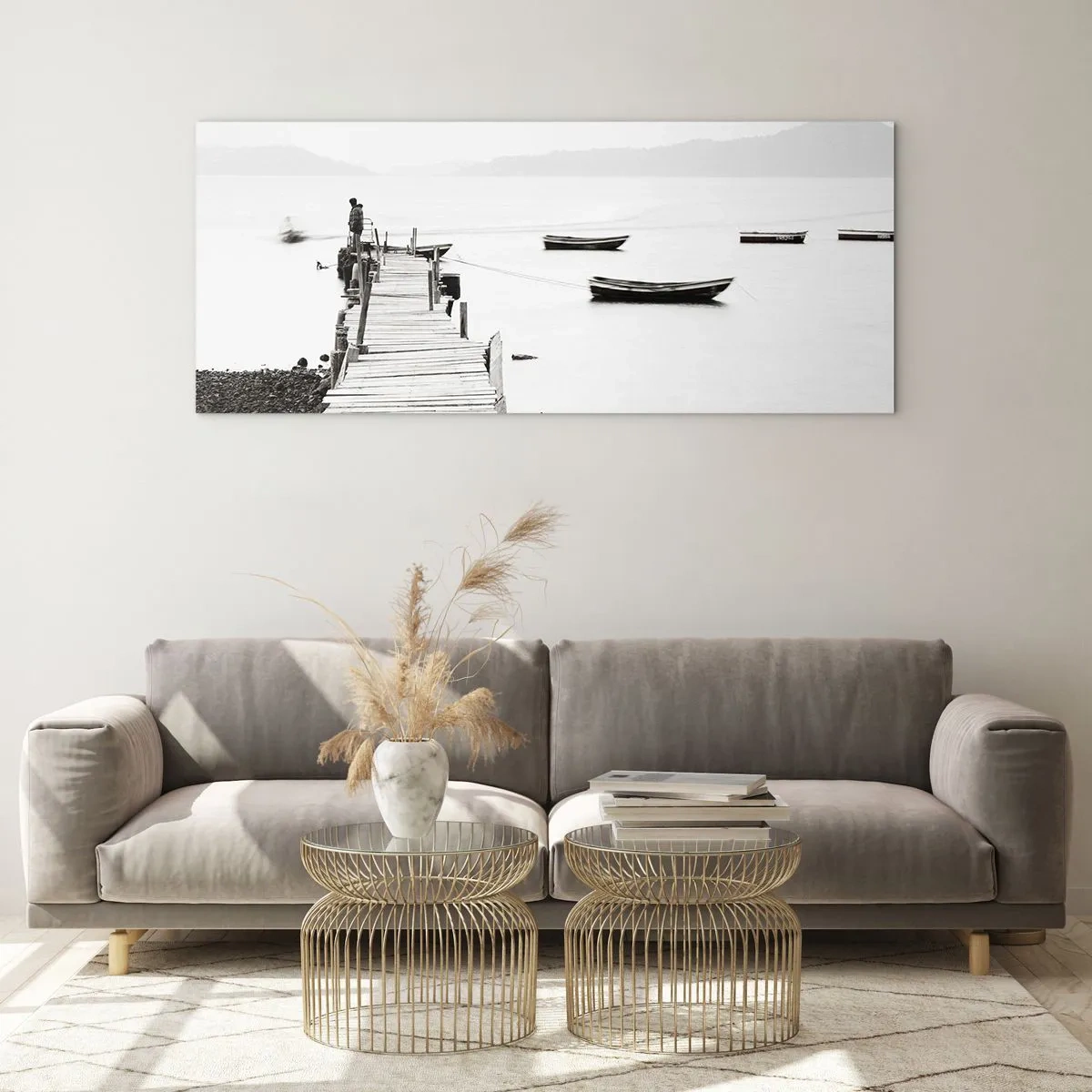 Glass picture - By Waters Still and Clear - 100x40 cm