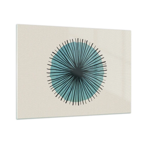 Glass picture - Rays on Blue - 100x70 cm