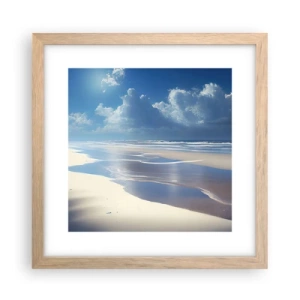 Poster in light oak frame - Paradise Holiday - 30x30 cm