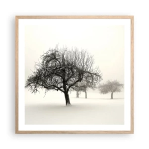 Poster in light oak frame - Winter Dream - 60x60 cm