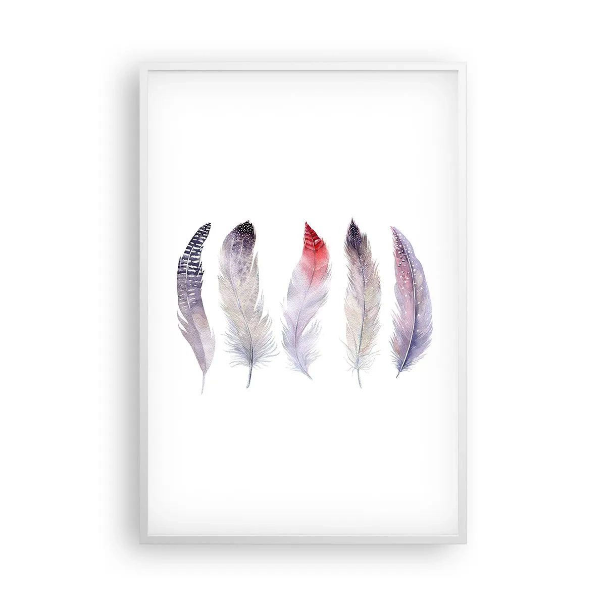 Poster in white frmae - Delicate Like Pink Fog - 61x91 cm