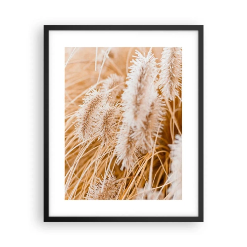 Poster in black frame - Golden Rustling of Grass - 40x50 cm