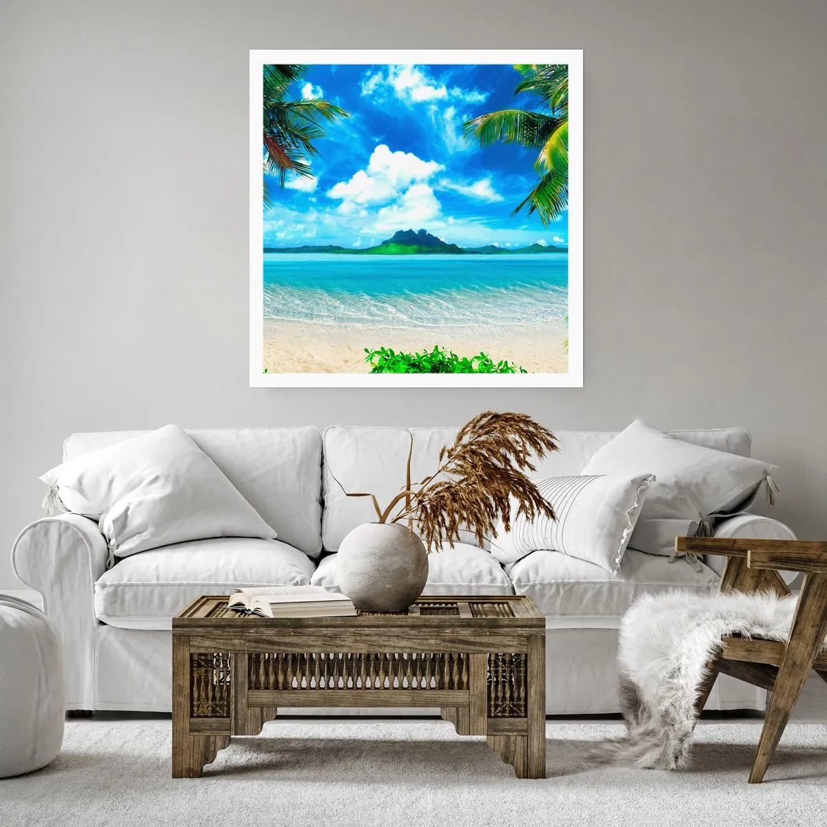 Poster - Blue Tropics - 40x40 cm