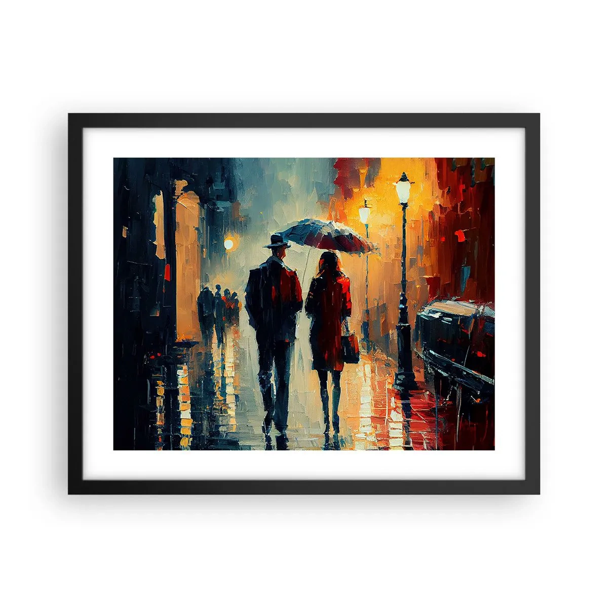 Poster in black frame - Urban Love Story - 50x40 cm