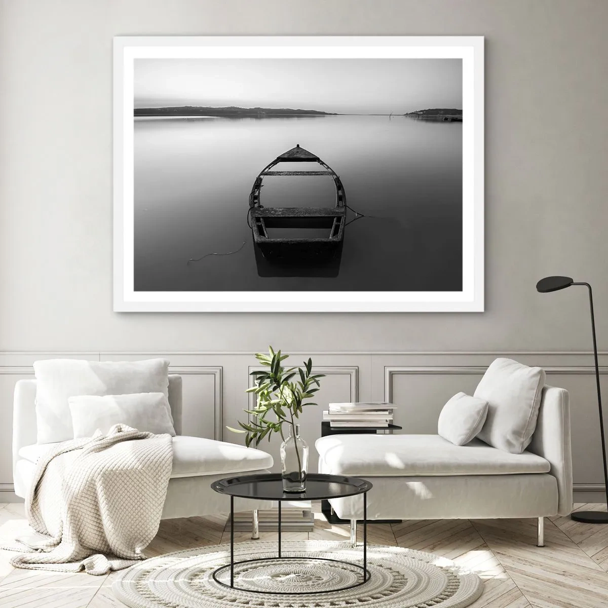 Poster in white frmae - Longing and Melancholy - 100x70 cm