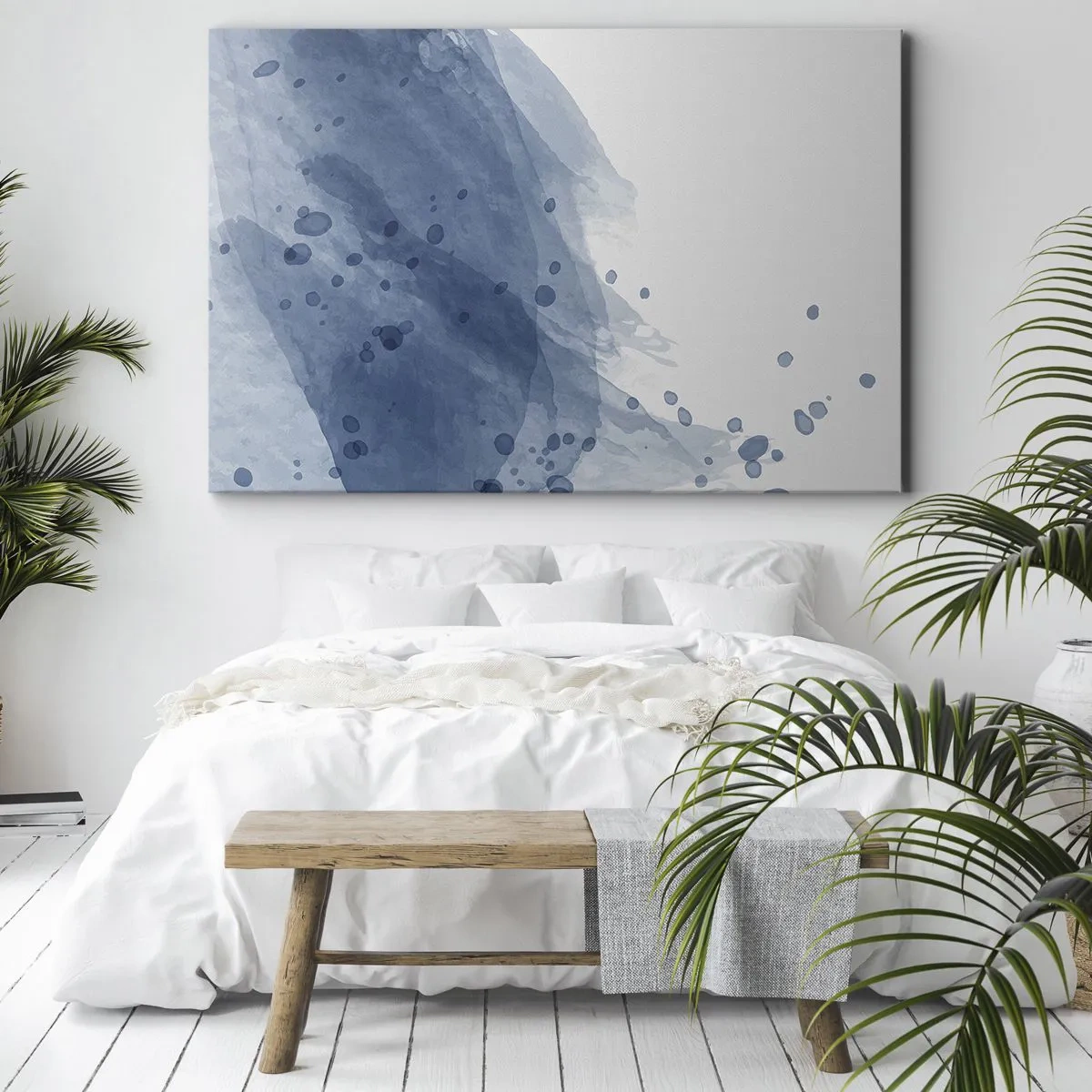 Canvas picture - Blue Tulle - 120x80 cm