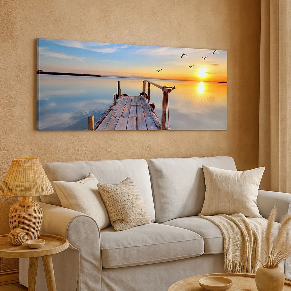 Canvas picture - Walk towards the Sun - 100x40 cm