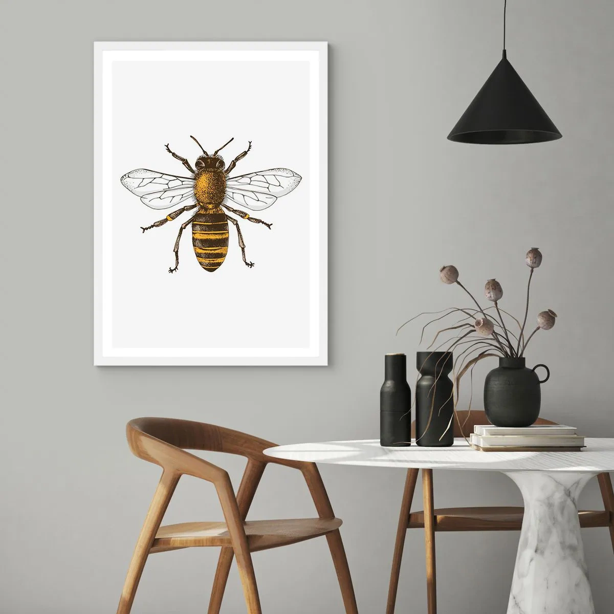 Poster in white frmae - Beautiful and Good - 40x50 cm