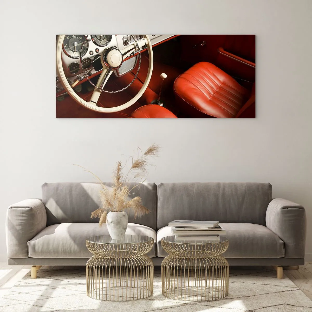 Glass picture - Luxury Vintage Style - 100x40 cm