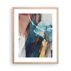 Poster in light oak frame - With Panache and Energy - 40x50 cm