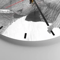 Clock face with lines