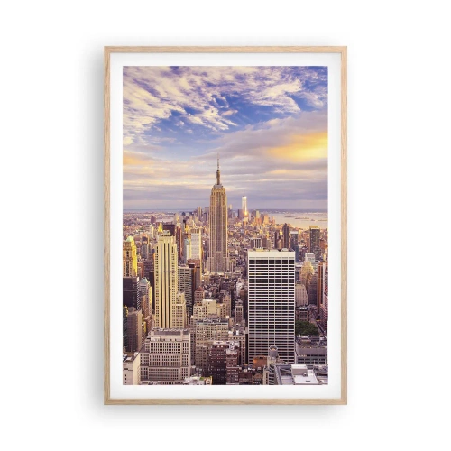 Poster in light oak frame - Reaching the Clouds - 61x91 cm