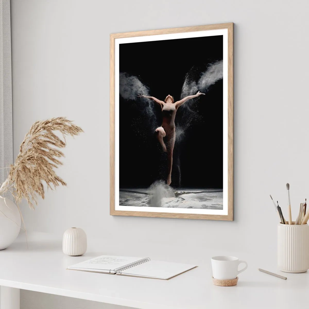 Poster in light oak frame - Elves Exist - 70x100 cm