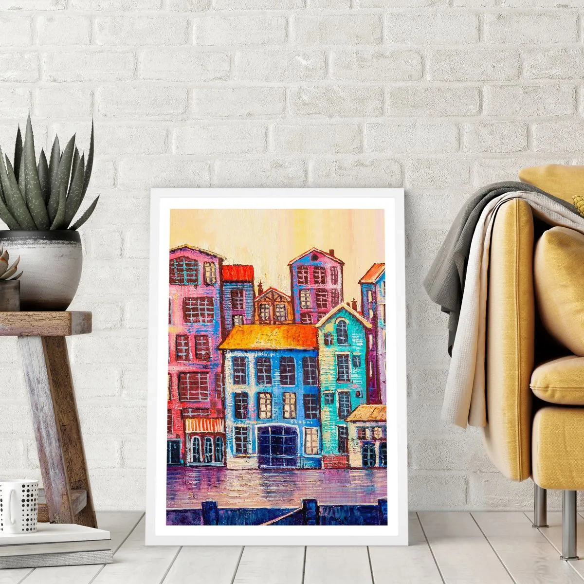 Poster in white frmae - City Like From a Fairytale - 61x91 cm