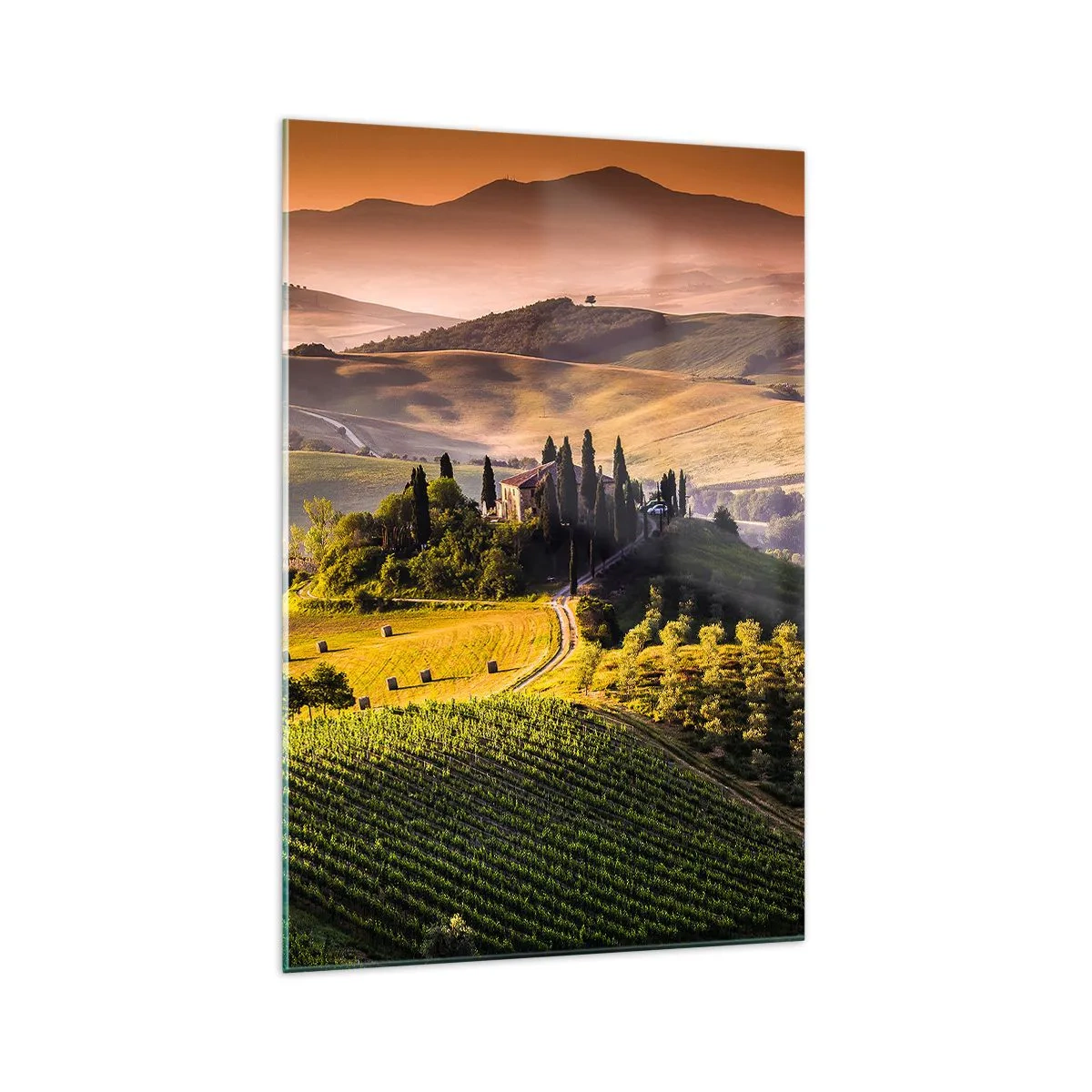 Glass picture - Arcadia - Tuscan Landscape - 70x100 cm