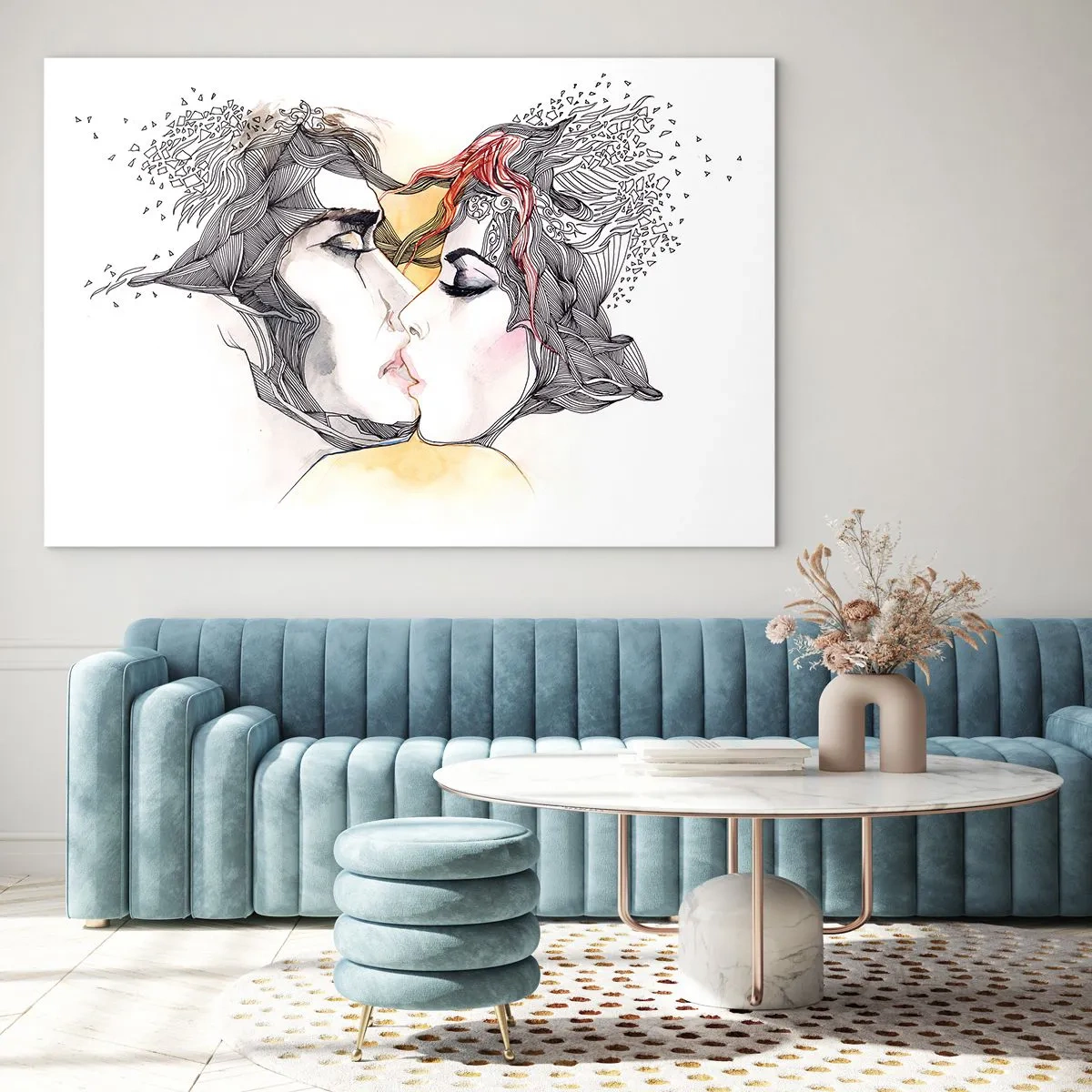 Glass picture - World Does Not Exist - 100x70 cm
