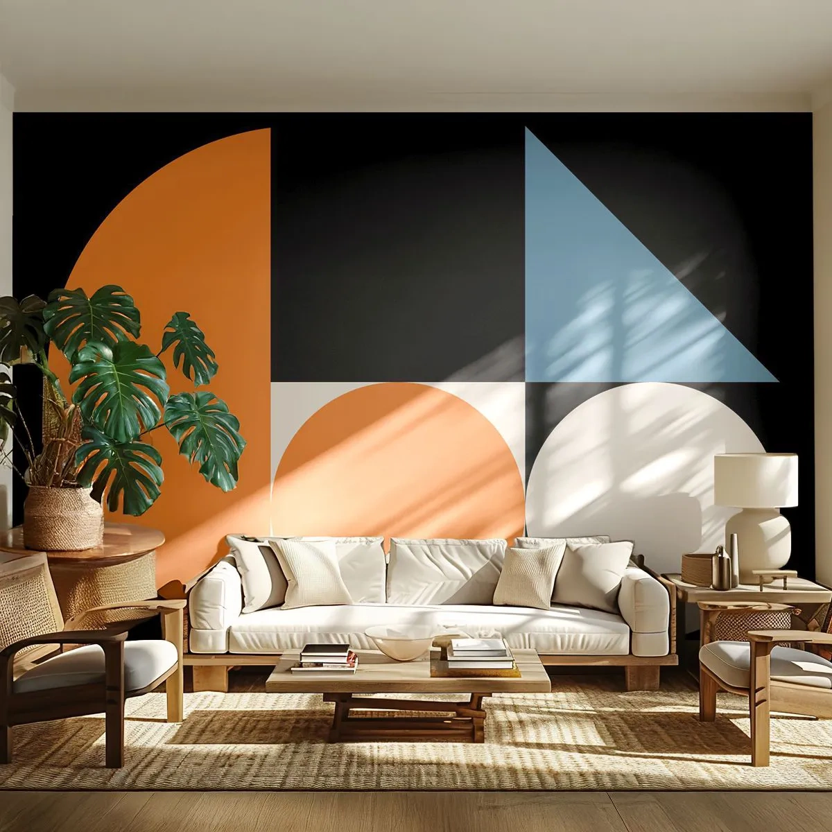Photo Wallpaper Premium Canvas - Figure System - Abstraction, Graphics, Geometric Pattern - 250x175 cm