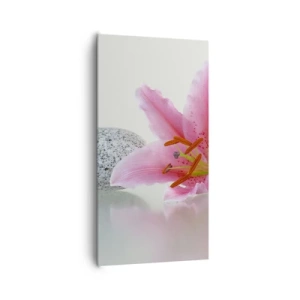 Canvas picture - Study in Pink, Grey and White - 65x120 cm