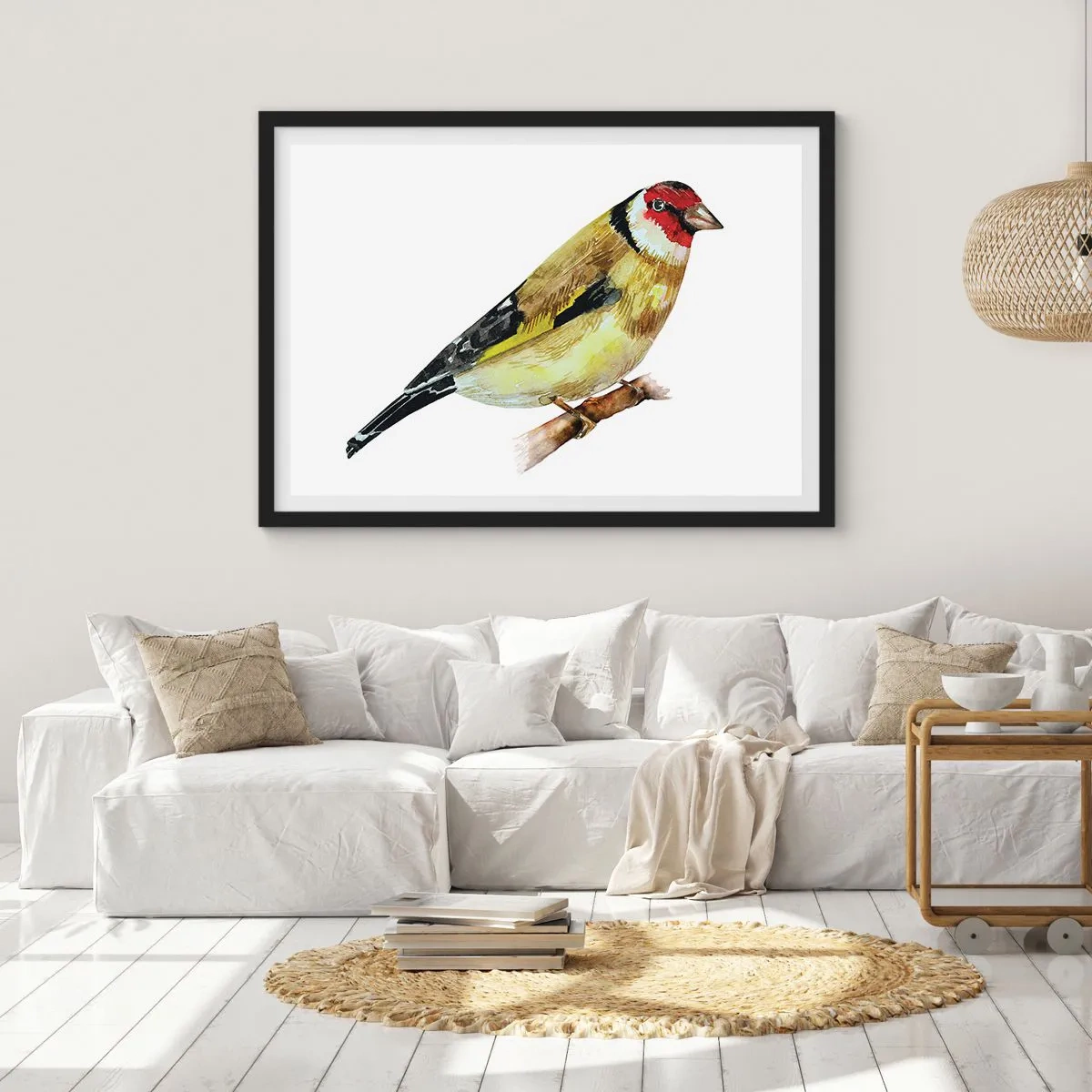 Poster in black frame - Bird Portrait - 100x70 cm