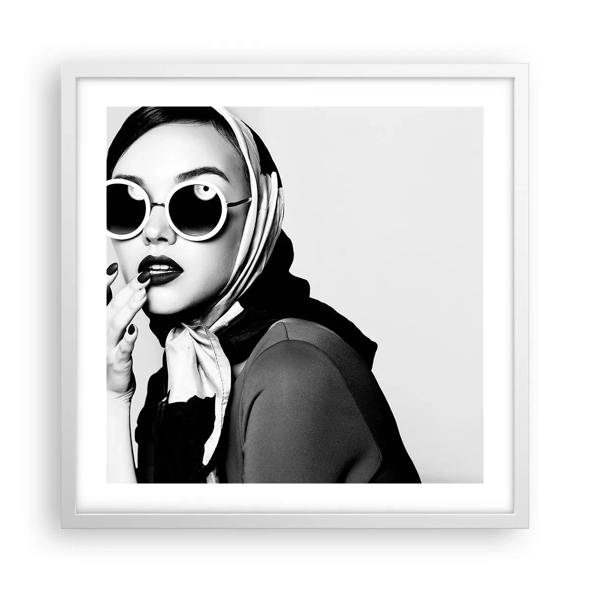 Poster in white frmae - Greetings from the 60-ies - 50x50 cm