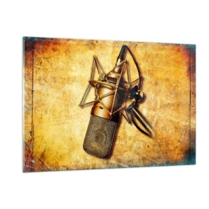 Glass picture - Golden Years of the Radio - 120x80 cm